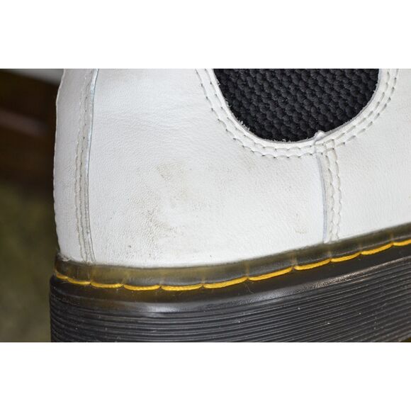 Dr Martens Dorrian 2976 Smooth Leather Chelsea Women's 8 White Pull On Boots - Picture 9 of 14